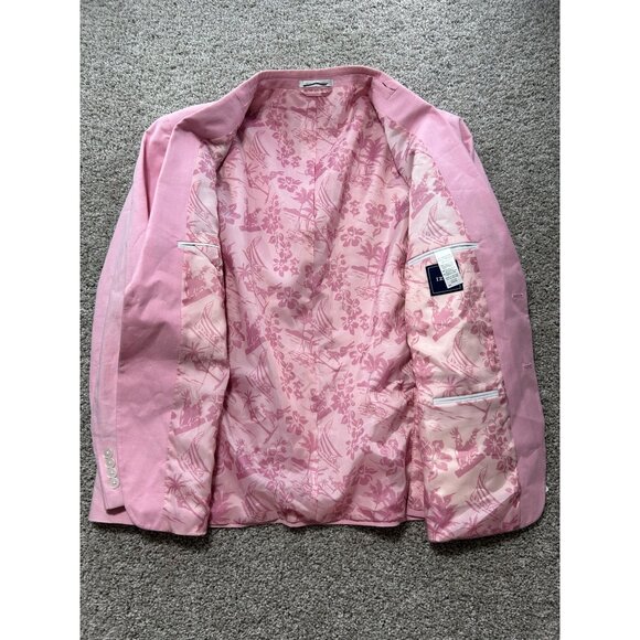 Izod Mens Pink Blazer Jacket Lining 2-Button Closure Size 52R New With Tags - Picture 3 of 12